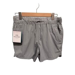 Realtree Hybrid Gray Women's Performance Fishing Shorts Elastic Drawstring Small